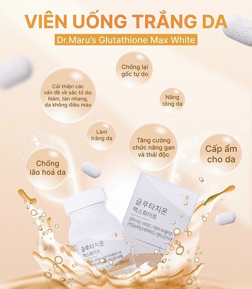 vien uong trang da Dr.Maru’s Glutathione Max White